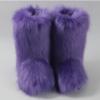 Gegefur Girls Boys Kids Faux Fur Boots Furry Fuzzy Fluffy Warm Winter Snow Boots Flat Shoes Outdoor (Purple, 1) view 3