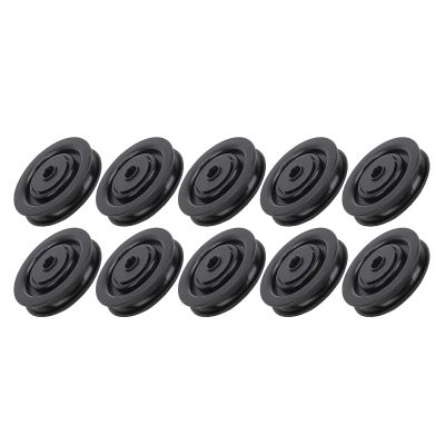 75mm Bearing Pulley Universal Bearing Pulley Wheel 10Pcs Nylon Pulley Wheel Gym Accessory Fitness Equipment Gym Pulley Cable Pulley Wheel Black Pulley Wheel Fitness Pulley Wheel (75mm)