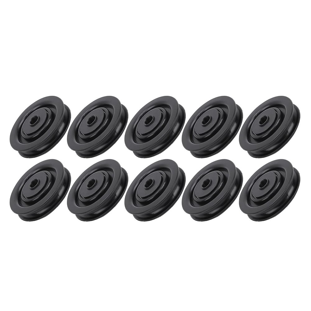 75mm Bearing Pulley Universal Bearing Pulley Wheel 10Pcs Nylon Pulley Wheel Gym Accessory Fitness Equipment Gym Pulley Cable Pulley Wheel Black Pulley Wheel Fitness Pulley Wheel (75mm)