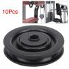 75mm Bearing Pulley Universal Bearing Pulley Wheel 10Pcs Nylon Pulley Wheel Gym Accessory Fitness Equipment Gym Pulley Cable Pulley Wheel Black Pulley Wheel Fitness Pulley Wheel (75mm) view 3