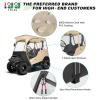 10L0L 2 Passenger Golf Cart Enclosure for Club Car Precedent/Onward/Tempo, 4-Sided Clear Window 600D Rain Cover All Weather Windproof Waterproof - Beige view 2