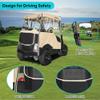 10L0L 2 Passenger Golf Cart Enclosure for Club Car Precedent/Onward/Tempo, 4-Sided Clear Window 600D Rain Cover All Weather Windproof Waterproof - Beige view 4