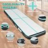 FBSPORT 13ft Inflatable Air Gymnastics Mat Training Mats 4 inches Thickness Gymnastics Tracks for Home Use/Training/Cheerleading/Yoga/Water with Pump Black Green view 3