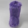 Gegefur Girls Boys Kids Faux Fur Boots Furry Fuzzy Fluffy Warm Winter Snow Boots Flat Shoes Outdoor (Purple, 13) view 2