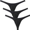OROCOJUCO Men's Sports Thong Bulge Pouch Tangs Underwear Low Rise Stretchy T-back Hipster G-string 3-Pack Black XL view 1