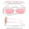 Frienda 1 Pcs Retro Disco Sunglasses Women Rhinestone Bling Glasses Girl Oversize Glitter Sunglasses 70s Disco Accessories(Pink) view 3