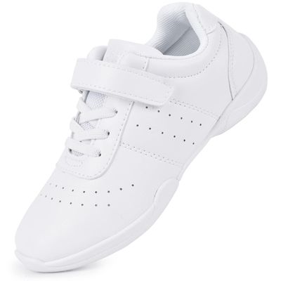 Smapavic Cheer Shoes for Youth Girls White Cheerleading Athletic Dance Shoes Tennis Sneakers for Competition Sport Training 12 Little Kid