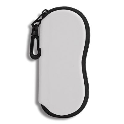 Hion Eyeglass Case Sunglasses Soft Pouch with Belt Clip Ultra Light Neoprene Zipper Eyeglass Case Printed Sunglass Bag for Stylish Portable Travel Glasses Casefor Men & Women(light Grey)