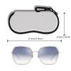 Hion Eyeglass Case Sunglasses Soft Pouch with Belt Clip Ultra Light Neoprene Zipper Eyeglass Case Printed Sunglass Bag for Stylish Portable Travel Glasses Casefor Men & Women(light Grey) view 2