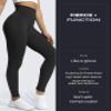 Aoxjox High Waisted Workout Leggings for Women Trinity Yoga Pants 26.5" (Black, Medium) view 3