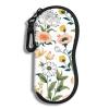 Hion Eyeglass Case Sunglasses Soft Pouch with Belt Clip Ultra Light Neoprene Zipper Eyeglass Case Printed Sunglass Bag for Stylish Portable Travel Glasses Casefor Men & Women(Beautiful Flowers) view 1