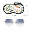 Hion Eyeglass Case Sunglasses Soft Pouch with Belt Clip Ultra Light Neoprene Zipper Eyeglass Case Printed Sunglass Bag for Stylish Portable Travel Glasses Casefor Men & Women(Beautiful Flowers) view 2