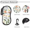 Hion Eyeglass Case Sunglasses Soft Pouch with Belt Clip Ultra Light Neoprene Zipper Eyeglass Case Printed Sunglass Bag for Stylish Portable Travel Glasses Casefor Men & Women(Beautiful Flowers) view 3
