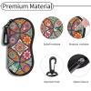 Hion Eyeglass Case Sunglasses Soft Pouch with Belt Clip Ultra Light Neoprene Zipper Eyeglass Case Printed Sunglass Bag for Stylish Portable Travel Glasses Casefor Men & Women(Mandala) view 3