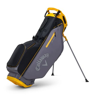 Callaway Golf 2022 Fairway Plus Stand Bag, Double Strap, Black/Charcoal/Gold Color