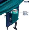 ENO DoubleNest Hammock - Lightweight, Portable, 1 to 2 Person Hammock - for Camping, Hiking, Backpacking, Travel, a Festival, or The Beach - Seafoam/Navy view 3
