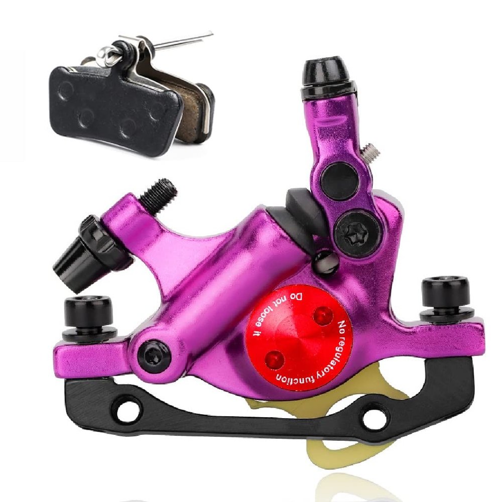 LYYCX Pulls The Disc Brake 160mm, Front and Rear Calipers Disc Brake with Additional Brake Pads (Color : Purple, Size : One Front Brake)