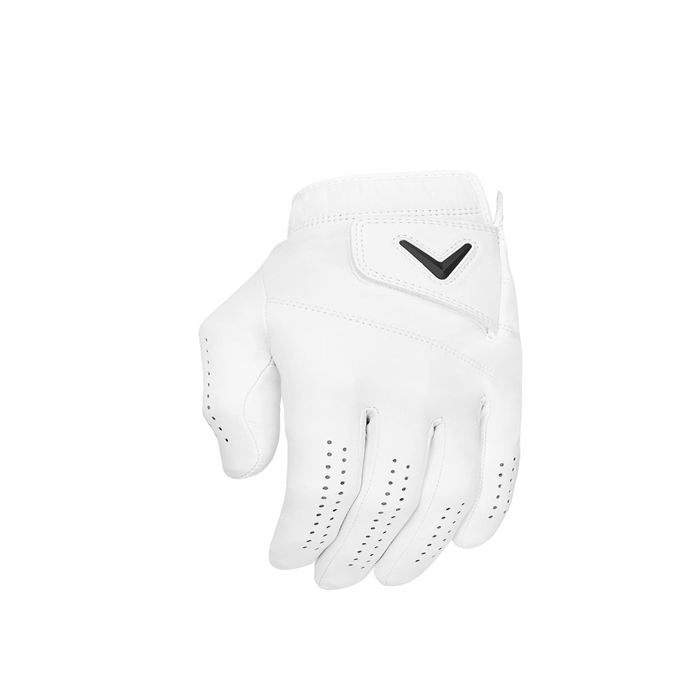 Callaway Golf Tour Authentic Glove (Ladies, Large, White 2022, Worn on Right Hand)