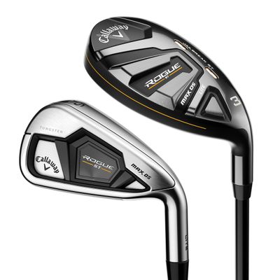 Callaway Golf Rogue ST Max OS Lite Hybrid Iron Combo Set (Right Hand, Graphite Shaft, Regular Flex, 5H, 6H, 7IR - PW, AW, Set of 7 Clubs)