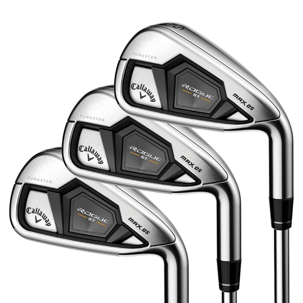 Callaway Rogue ST Max OS Iron Sets, Left Handed, 5-PW, Graphite, 5.0, Standard