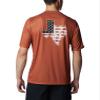 Columbia Men's Collegiate Terminal Tackle SS Shirt, TEX-Cedar, XX-Large view 2