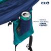 ENO SingleNest Hammock - Lightweight, 1 Person Portable Hammock - for Camping, Hiking, Backpacking, Travel, a Festival, or The Beach - Seafoam/Navy view 3