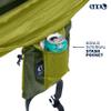ENO DoubleNest Hammock - Lightweight, Portable, 1 to 2 Person Hammock - for Camping, Hiking, Backpacking, Travel, a Festival, or The Beach - Olive/Melon view 3