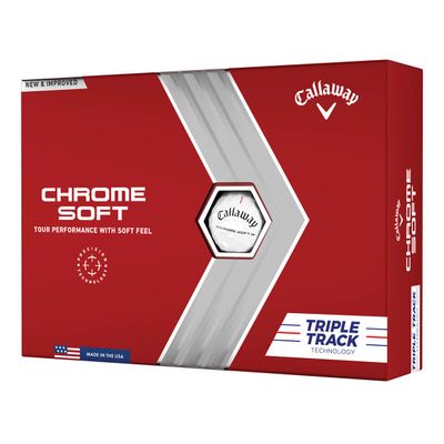 Callaway 2022 Chrome Soft Triple Track Dozen Golf Balls White