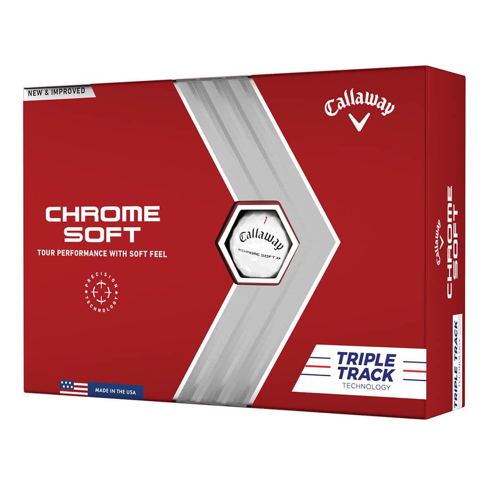 Callaway 2022 Chrome Soft Triple Track Dozen Golf Balls White