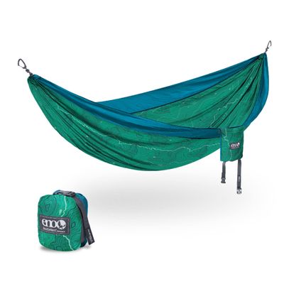 ENO DoubleNest Hammock - Lightweight, Portable, 1 to 2 Person Hammock - for Camping, Hiking, Backpacking, Travel, a Festival, or The Beach - Pacific Crest Trail Association/Teal