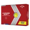 Callaway 2022 Chrome Soft Triple Track Dozen Golf Balls Yellow view 1