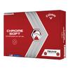 Callaway Golf Chrome Soft 2022 Golf Balls (White/Red, Truvis) view 1