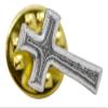 1/2" Christian Cross Lapel Pin | Great First Communion or Confirmation Accessory | Made in Italy view 2