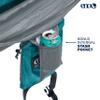 ENO DoubleNest Hammock - Lightweight, Portable, 1 to 2 Person Hammock - for Camping, Hiking, Backpacking, Travel, a Festival, or The Beach - Seafoam/Grey view 3