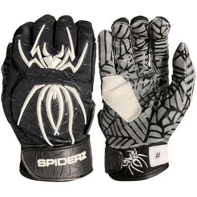 Spiderz 2022 Hybrid Series Men's Baseball Batting Gloves (Pair) Black | White S