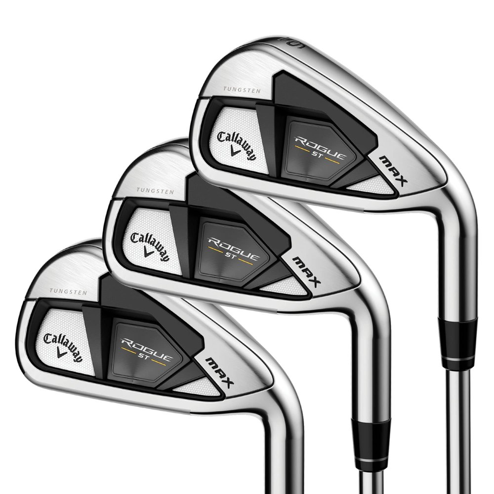 Callaway Rogue ST Max Iron Sets, 4-PW,AW, Steel, Stiff, Standard