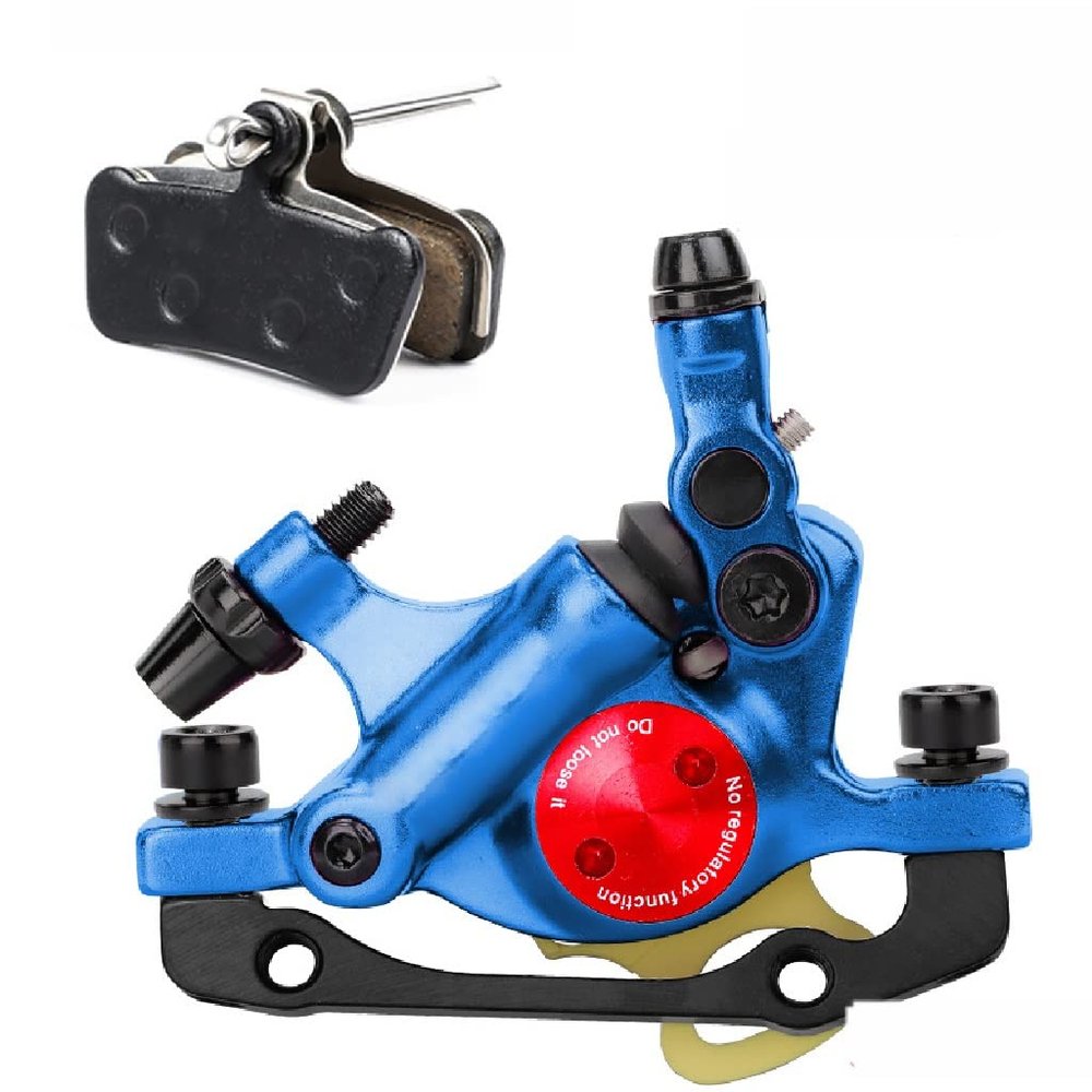 LYYCX Mountain Bike Disc Brake Calipers, Mechanical Aluminum Alloy Brake Calipers, Suitable for 160mm Rotors, Electric Bicycles, Road Bicycles, Folding Bicycles, with Additional Brake Pads (Color : B