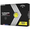 Callaway Golf 2022 Chrome Soft X Golf Balls, Triple Track, Yellow view 1