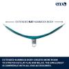 ENO SingleNest Hammock - Lightweight, 1 Person Portable Hammock - for Camping, Hiking, Backpacking, Travel, a Festival, or The Beach - Grey/Seafoam view 2