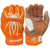 Spiderz 2022 Hybrid Series Men's Baseball Batting Gloves (Pair) Orange | White XL view 1