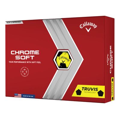 Callaway 2022 Chrome Soft Truvis Dozen Golf Balls Yellow