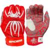 Spiderz 2022 Hybrid Series Men's Baseball Batting Gloves (Pair) RED | White XL view 1