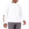 Columbia Men's Terminal Tackle PFG University Long Sleeve, White/Red Jasper Holiday, XX-Large view 1