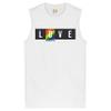 Love Muscle Shirt Gay Pride Rainbow LGBTQ Men's White Medium view 1
