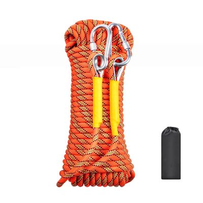 WGOS Climbing Rope, Dynamic Rock Climbing Rope, Braided Polyester Arborist Rigging Rope, Escape Equipment in 32ft/64ft/96ft/160ft/230ft/500ft/985ft with Carry Bag (64ft/20m)