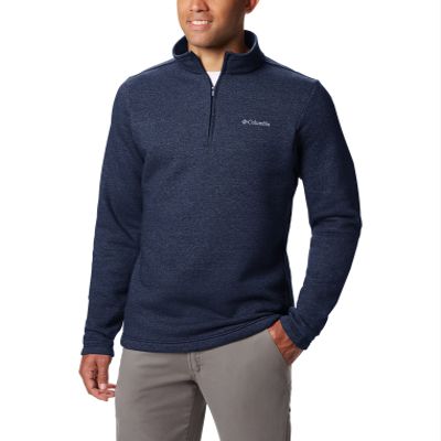 Columbia Men's Great Hart Mountain III Half Zip, Collegiate Navy Heather, Small