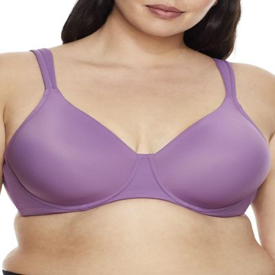 LEADING LADY, Brigitte Full Coverage, Underwire, Lightly Padded T-Shirt Bra, Side and Back Smoothing, Adjustable Straps, Purple, Fits 42D