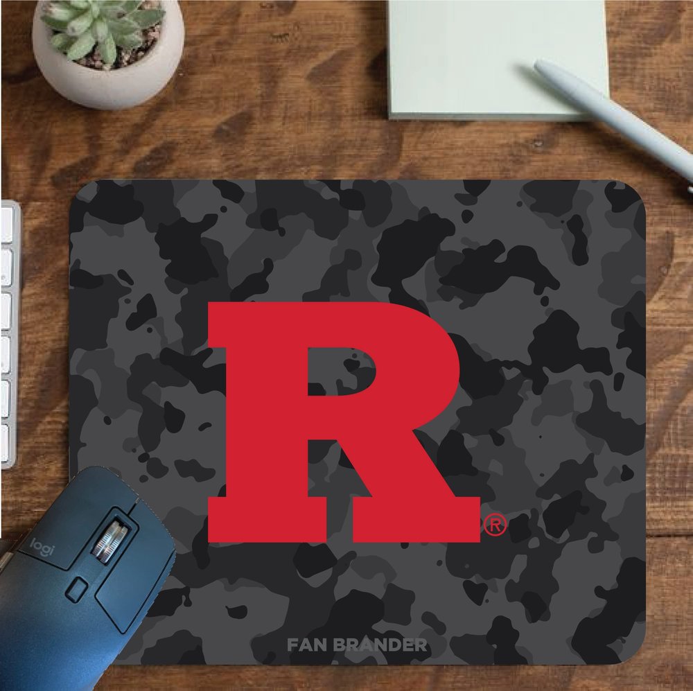 Fan Brander NCAA Mousepad for Home, Office, and Gaming with Urban Camo Design (Rutgers Scarlet Knights Mouspad)