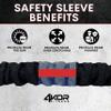 Resistance Cords - Shoulder and Core Resistance Bands - Perfect for Dynamic Warmups and Rehab - Deluxe Pair of 2 Black 22lbs Cords and 2 Universal Handles - 4KOR Fitness view 3