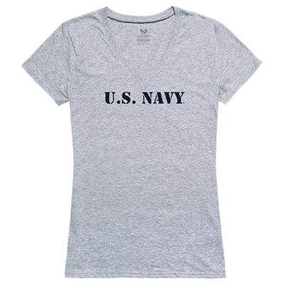 Rapid Dominance Women's Graphic Short Sleeve V-Neck T-Shir, H.Grey, X Large